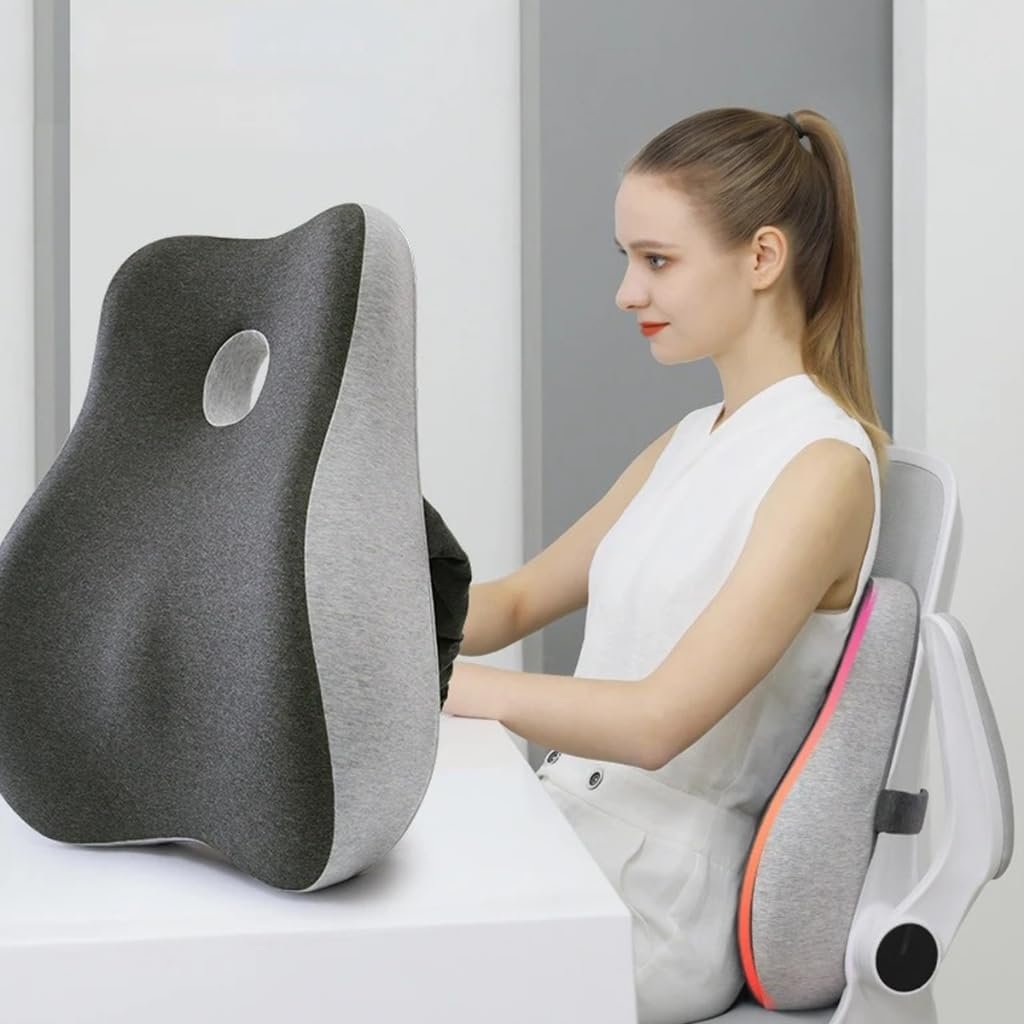 Encosto De Cadeira Macio Lombar Ergonômico Ortopéidco Gamer Home Office Escritório Mega Conforto - Imagem 3