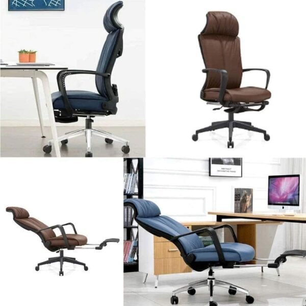 YPDJVLTI Cadeiras de escritório inclináveis com apoio de braço e pedal de pé cadeiras de mesa cadeira reclinável de altura ajustável esponja cadeira de escritório - Imagem 3