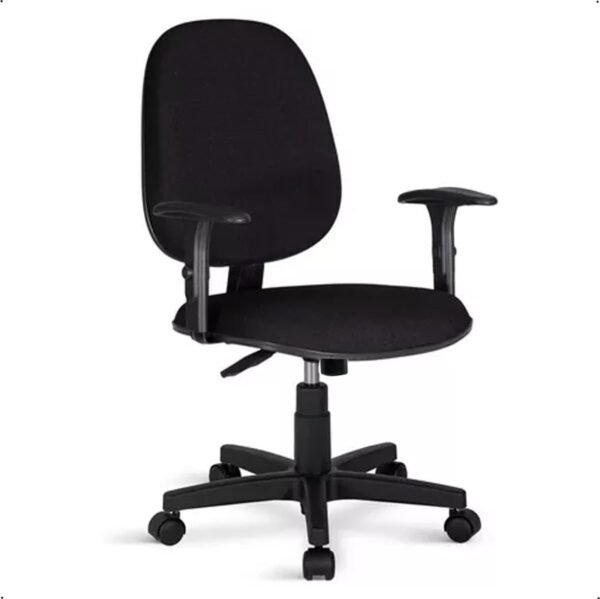 Kit 2 Cadeiras Diretor Giratória com Relax, Braços Ajustáveis, Ergonomia Certificada e Revestimento em Tecido Preto para Escritório - Escritex - Imagem 3