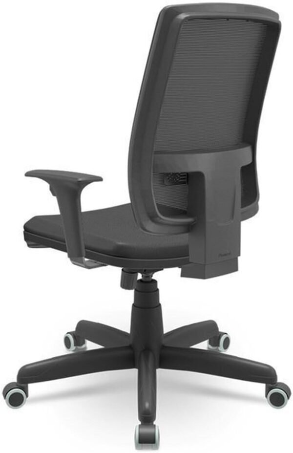 Kit 8 Cadeiras para Escritório Ergonômica Presidente Brizza Nr17 Plaxmetal Preto - Imagem 7