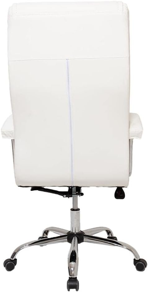Cadeira De Escritório Presidente Branca Com 42 Molas Ensacadas, Pillow Top no Assento e Encosto, Sistema Relax Com Trava de Posição, Ergonômica Monique Big Executiva Giratória - Imagem 4