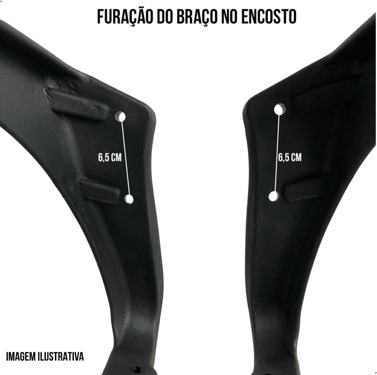 Braço Esquerdo para Cadeira Begônia – Apoio Ergonômico e Substituição Individual | Peça Avulsa Home Gourmet - Imagem 3
