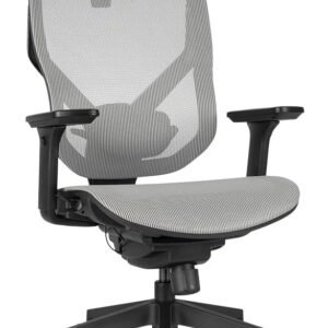 Cadeira Escritório Ergonomica DT3 Unic - M revestimento Vintex-I™, braços reguláveis, apoio lombar almofadado com ajuste de altura, apoio de cabeça 3D, suporta até 140kg e altura máx. de 1,93m (Grey)