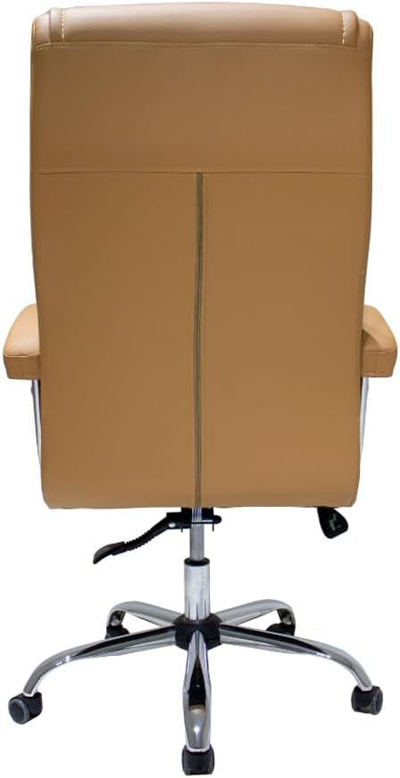 Cadeira De Escritório Presidente Ergonômica Com 42 Molas Ensacadas, Pillow Top no Assento e Encosto, Giratória com Regulagem, Monique Big Caramelo - Imagem 4
