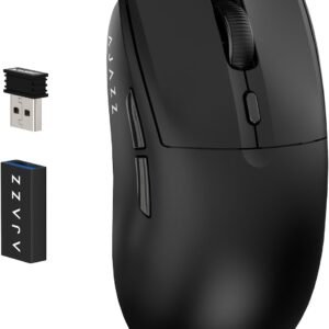 ATTACK SHARK AJ139 G Pro Gaming Mouse 4K Polling Leve PAW 3395 Sensor Receptor até 26.000DPI 6 botões programáveis USB-C Carregamento ergonômico simétrico para Xbox PS4 PC Mac Gamer Preto