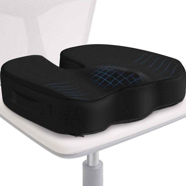 Almofada De Assento Espuma de Memória Com Gel Cóccix Hemorroida Travesseiro Ergonômico Cadeira Banco Home Office - Imagem 2