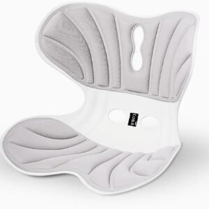 Almofada, Encosto Lombar para Cadeira, Apoio Ergonômico Corretor Postural Suporte Ortopédico Confortável, Cadeira Escritório Tamanho GG, Cor CINZA