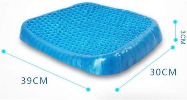 Almofada Ortopédica Gel, Assento Ergonômico com Tecnologia Colmeia, Azul, para Cadeira de Escritório - Imagem 2