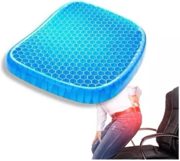 Almofada Ortopédica de Silicone Gel Colmeia - Conforto e Alívio para Dores no Escritório, Carro e Casa - Imagem 2