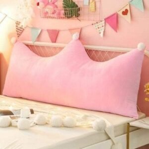 Almofada para Cama Cabeceira Box Baú Solteiro Pallets Leitura Encosto Lombar Repouso Rosa Capa Lavável Zíper