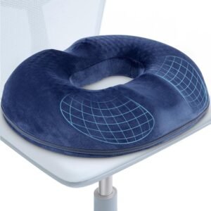 Almofadas De Assento, Almofada para Coccix, 38 * 46 * 8CM, Almofada Cadeira Escritorio, Almofada Coccix, Almofada de Gel, Almofada de Assento de Espuma com Memória, Azul
