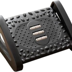 Apoio Ergonômico Para Os Pés Massagem Para Home Office Escritório Casa Viagem, Suporte Ajustável Descanso Para Os pés Massageador PREMIUM Cinza
