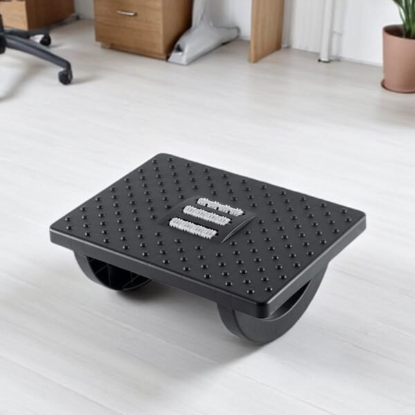 Apoio Ergonômico para Pés com Massagem - Ajustavel, Antiderrapante e Base Texturizada para Conforto no Trabalho