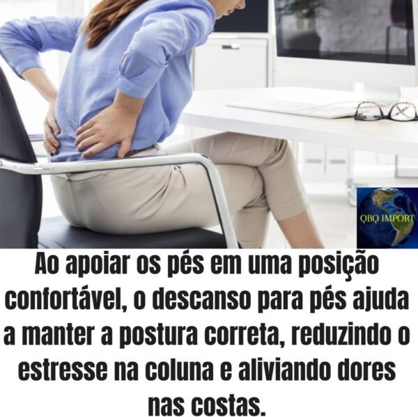Apoio para Pés Embaixo Da Mesa Com Rodas De Massagem Rotação de 180 Graus Apoio Ergonômico para os Pés Preto Descanso Para Os Pés De Escritório Ergonômico Massageador - Imagem 2