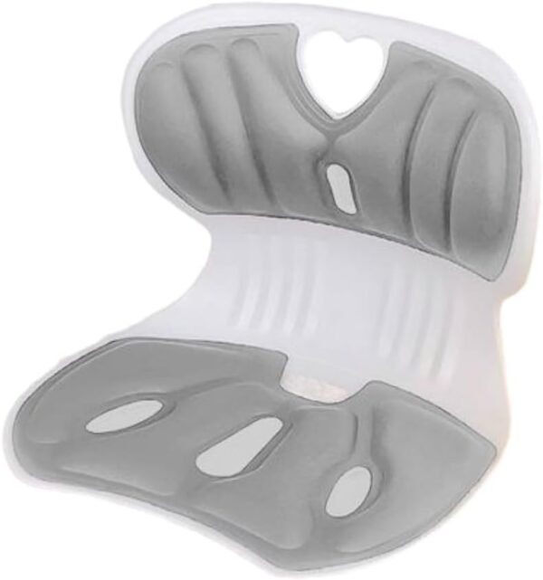 Assento Estofado Ergonômico Apoio Lombar Cinza 35x33cm - Top Rio