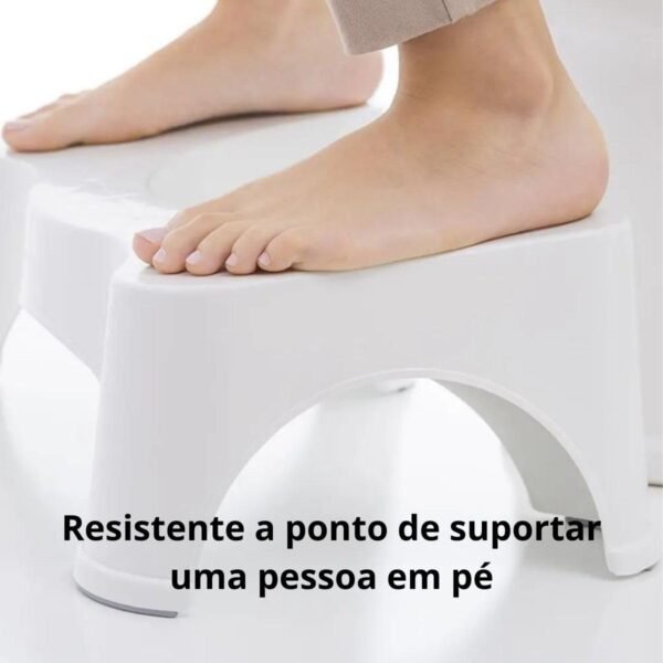 Banquinho Auxiliar De Vaso Sanitário Apoio de Pés Para Cócoras Privada Antiderrapante - Imagem 2