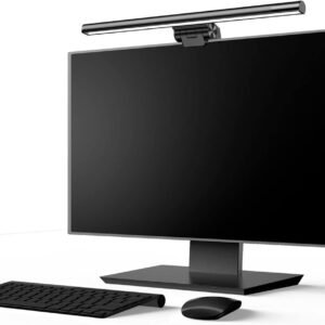 Barra de luz para monitor Baseus, luminária com sensor de toque, luz de LED para computador carregada por USB, 3 modos de iluminação reguláveis, para mesa, escritório, casa, preto