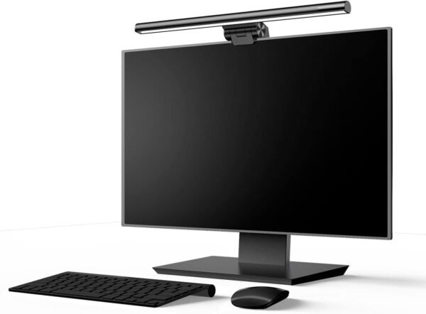 Barra de luz para monitor Baseus, luminária com sensor de toque, luz de LED para computador carregada por USB, 3 modos de iluminação reguláveis, para mesa, escritório, casa, preto