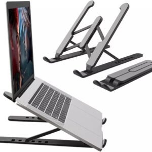 Base Suporte Notebook De Mesa Ergonômico Regulável Laptop Portátil Dobrável Ajustável Home Office Antiderrapante Compacto Apoio Regulagem Altura Tablet Celular Netbook Funcional 6
