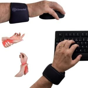 Bracelete Ergonômico Para Digitação Dor Tendinite Artrite p Uso com Mouse Teclado Pc Notebook Munhequeira Ajustável Unisex