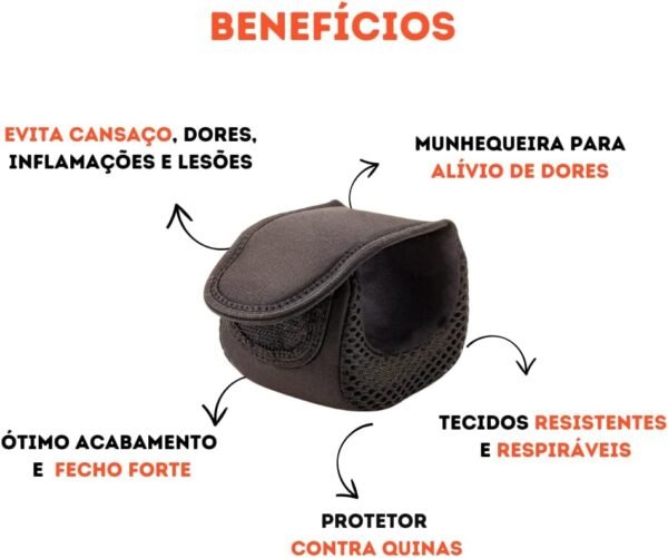 Bracelete Ergonômico Para Digitação Dor Tendinite Artrite p Uso com Mouse Teclado Pc Notebook Munhequeira Ajustável Unisex - Imagem 2