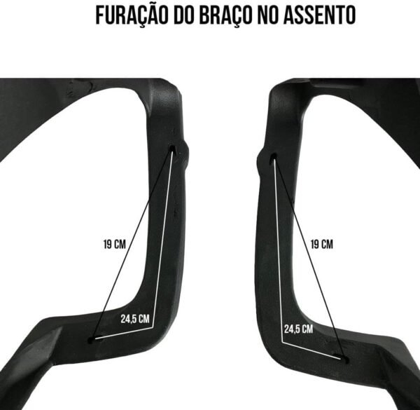 Braço Esquerdo para Cadeira Begônia Escritex - Suporte Ergonômico com Conforto e Durabilidade - Imagem 2