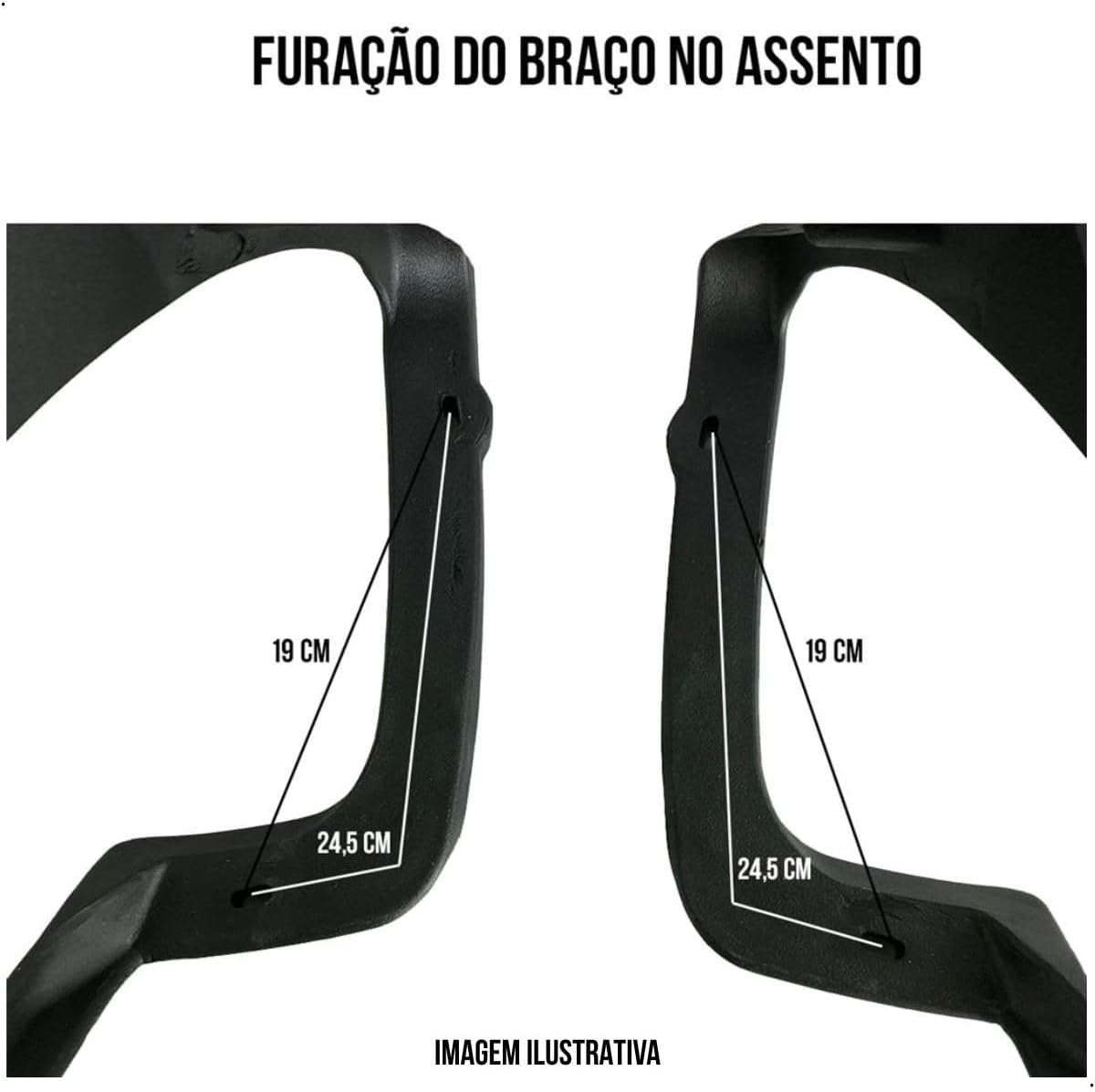 Braço Esquerdo para Cadeira Begônia – Apoio Ergonômico e Substituição Individual | Peça Avulsa Home Gourmet - Imagem 2