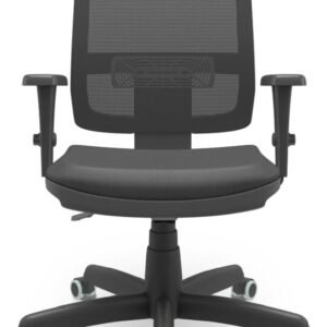 Brizza Tela BackPlax 3D Sem Apoio Base Standart Design Plaxmetal NR-17 Ergonômica (Sintético Preto)
