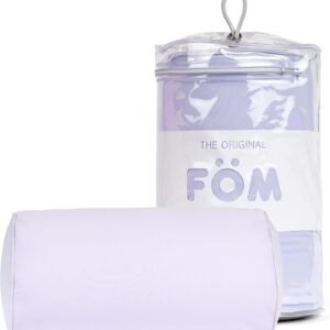 Brookstone Almofada de almofada Squishy FOM – a almofada original elástica, confortável e colorida para pescoço, suporte lombar e cama – para dormir, carro, viagens, pequena, lilás, 30,5 x 17,8 cm