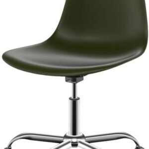 CADEIRA EAMES OFFICE CROMADO CX 2 - PP VERDE MILITAR