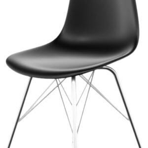 CADEIRA EAMES TOWER CROMADO CX 1 - PP PRETO