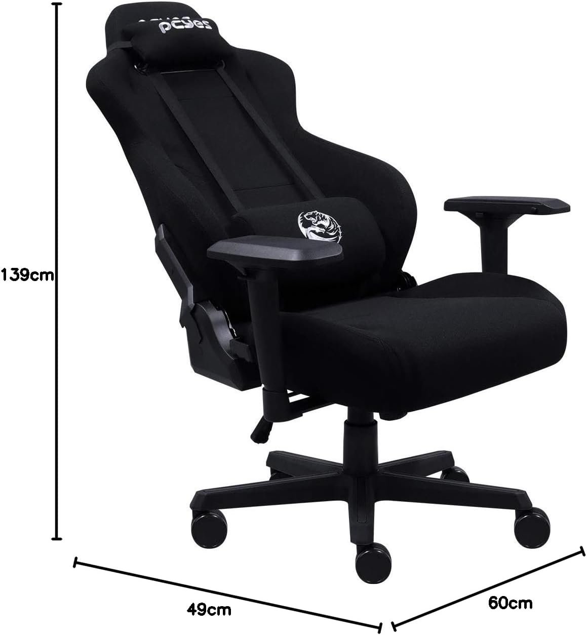 CADEIRA GAMER MAD RACER V8 TURBO PRETO - V8TBMADPT - PCYES - Imagem 2