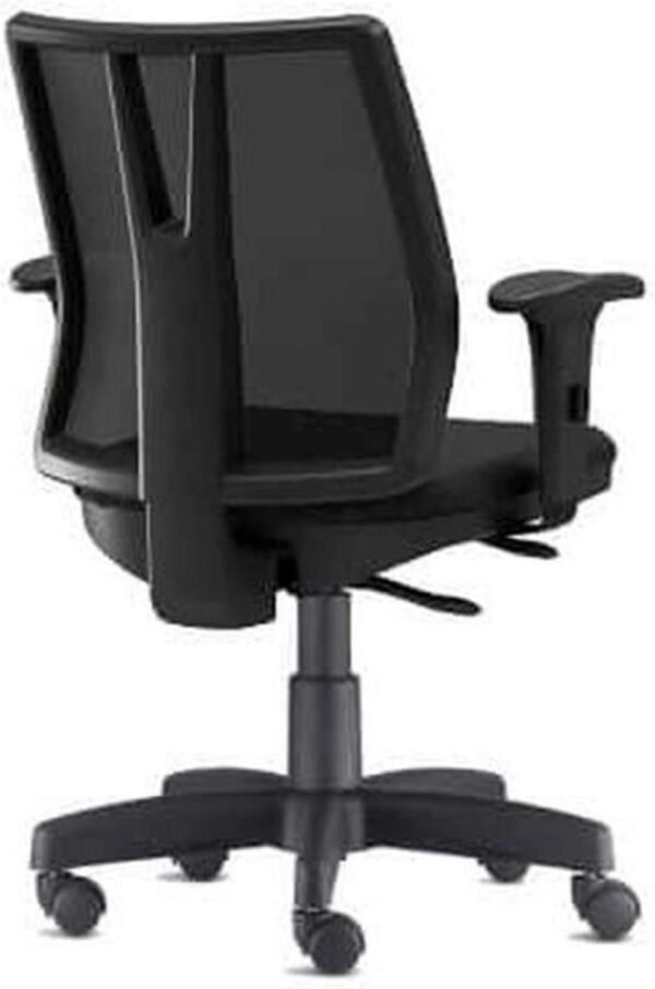 Cadeira Addit Ergonômica - 4124 Nr17 da ABNT com regulagem de Braço (Tecido Crepe cor: Preto) - Imagem 2
