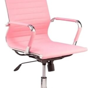 Cadeira Alta De Escritorio Esteirinha Giratoria Ergonomica (Rosa)