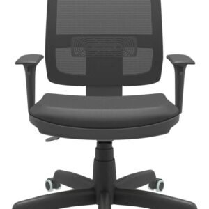 Cadeira Brizza Presidente Rev. Couro Ecologico e Back Plax - Plaxmetal