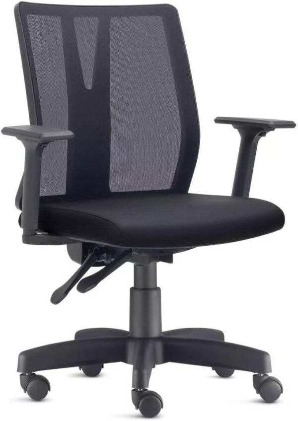 Cadeira De Escritório Addit Diretor Ergonômica Preta Confortável Regulagem Inclinável