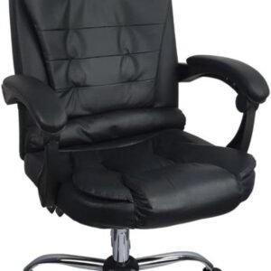 Cadeira De Escritório Presidente Reclinável Ergonômica - Preto