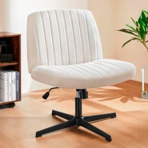 Cadeira Escritório DT3 Dolly, Criss Cross Cosy Chair, Original, Cadeira de Assento Extra Grande e Largo, Leisure, Penteadeira, Escrivaninha.