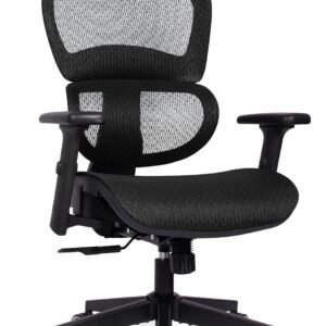 Cadeira Escritório Ergonomica DT3 Alera revestimento Mesh Vidartex™, apoio de cabeça 2D, braços 3D, apoio lombar AWS, suporta até 120kg e altura máx. de 1,75m(Black)