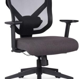 Cadeira Escritório Ergonomica DT3 Unic com Mesh Vintex-U™ e tecido UltraSoft™, braços reguláveis, apoio lombar almofadado com ajuste de altura, suporta até 120kg e altura máx. de 1,75m(Grey)