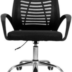 Cadeira Escritório Ergonômica Encosto Tela Mesh Giratória Preta