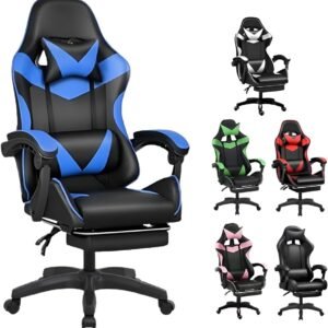 Cadeira Escritório Gamer Reclinável Ergonômica Profissional (Azul)