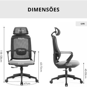 Cadeira Escritório Presidente Ergonomica Ergopro One Nr17
