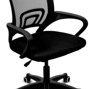 Cadeira Executiva TCN 001 Preto Office Escritório Com Apoio ergonômico para lombar Apoio para os braços Ajuste de altura