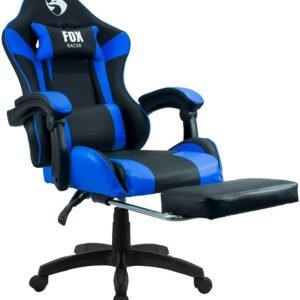 Cadeira Gamer Fox Racer Zerda Azul Com Apoio De Pe