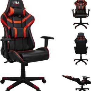 Cadeira Gamer Giratória Ergonômica Liba Gamer Vermelho
