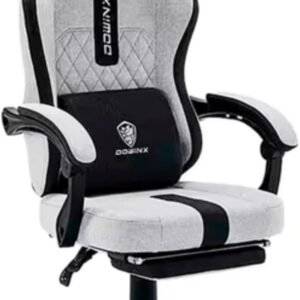 Cadeira Gamer Giratória Reclinável Cinza E Preto