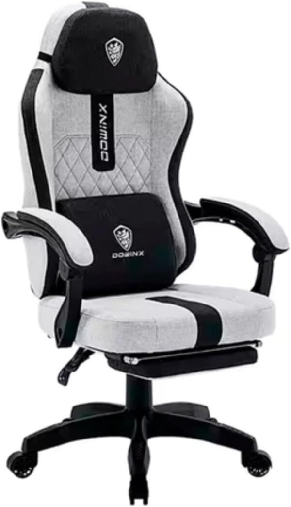 Cadeira Gamer Giratória Reclinável Cinza E Preto