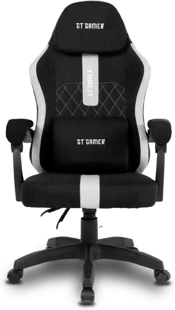 Cadeira Gamer Goldentec GT Mercury Cinza/Preto Suporta até 120kg Ergonomica Encosto ajustável - Imagem 2