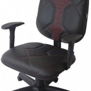 Cadeira Gamer Spectro Braço Regulável Modelo Presidente Ecoflex Costura Vermelha